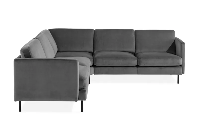 Teodin Hörnsoffa Large Sammet - Ljusgrå - Möbler - Vardagsrum - Soffor - Hörnsoffor