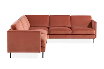Teodin Hörnsoffa Large Sammet - Rosa - Möbler - Vardagsrum - Soffor - Hörnsoffor
