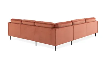 Teodin Hörnsoffa Large Sammet - Rosa - Möbler - Vardagsrum - Soffor - Hörnsoffor