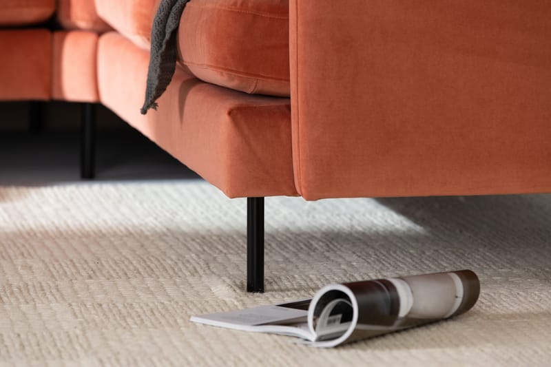 Teodin Hörnsoffa Large Sammet - Rosa - Möbler - Vardagsrum - Soffor - Hörnsoffor