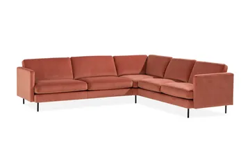 Teodin Hörnsoffa Large Sammet - Rosa - Möbler - Vardagsrum - Soffor - Hörnsoffor