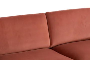 Teodin Hörnsoffa Large Sammet - Rosa - Möbler - Vardagsrum - Soffor - Hörnsoffor