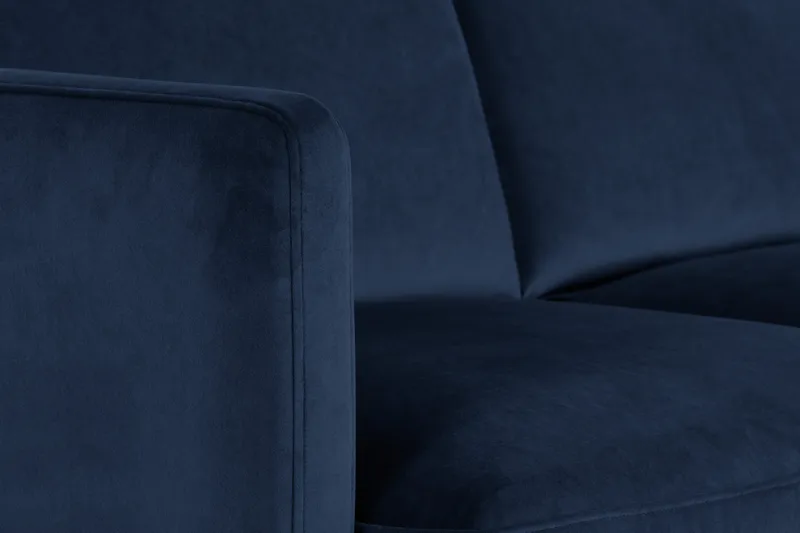 Teodin Hörnsoffa med Divan Höger Sammet - Blå - Möbler - Vardagsrum - Soffor - Hörnsoffor
