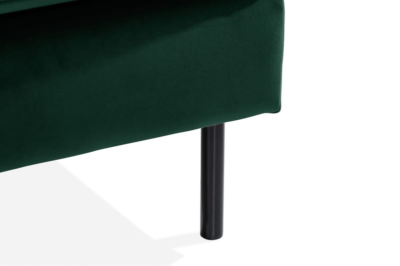 Teodin Hörnsoffa med Divan Höger Sammet - Grön - Möbler - Vardagsrum - Soffor - Hörnsoffor