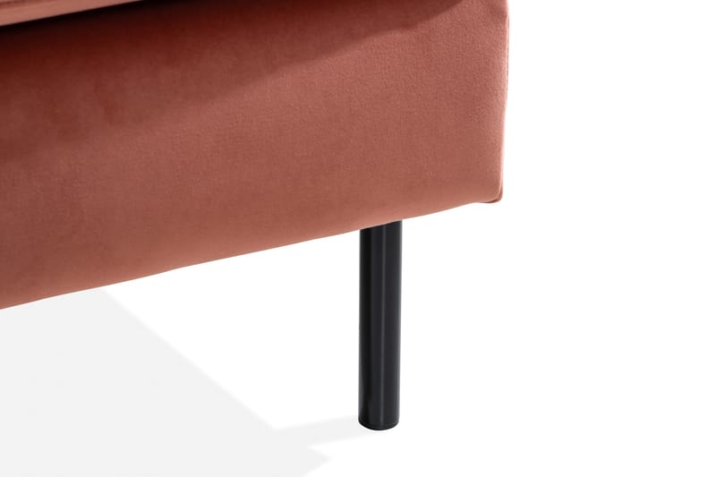 Teodin Hörnsoffa med Divan Höger Sammet - Rosa - Möbler - Vardagsrum - Soffor - Hörnsoffor