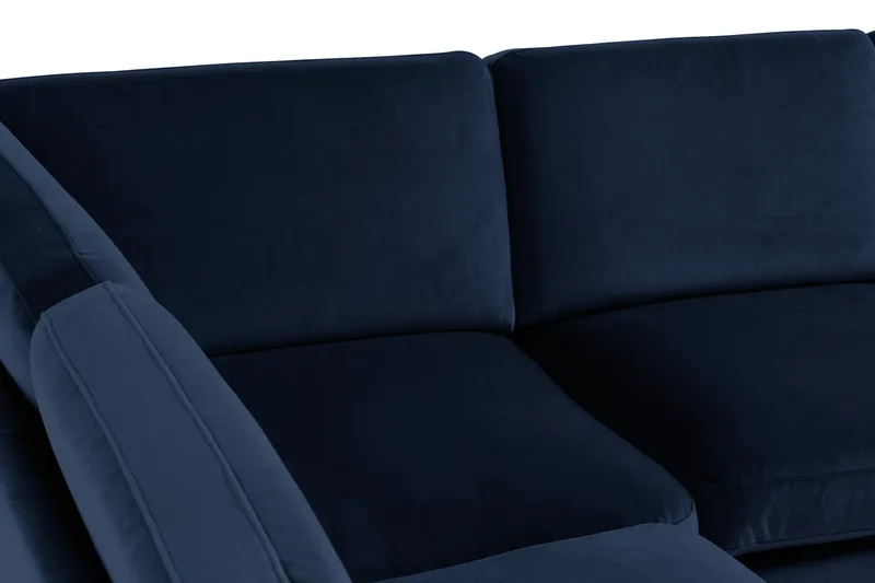 Teodin Hörnsoffa med Divan Vänster Sammet - Blå - Möbler - Vardagsrum - Soffor - Hörnsoffor