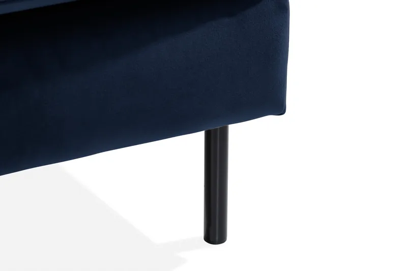 Teodin Hörnsoffa med Divan Vänster Sammet - Blå - Möbler - Vardagsrum - Soffor - Hörnsoffor