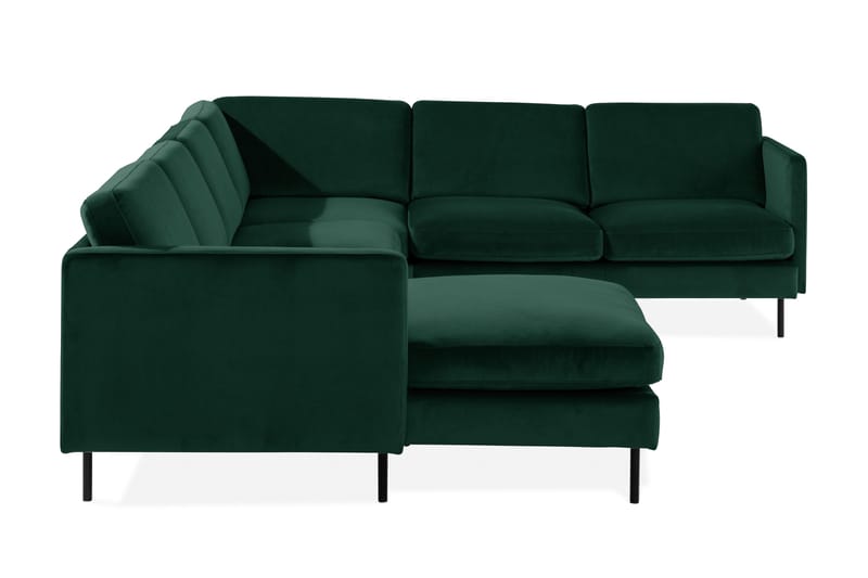 Teodin Hörnsoffa med Divan Vänster Sammet - Grön - Möbler - Vardagsrum - Soffor - Hörnsoffor