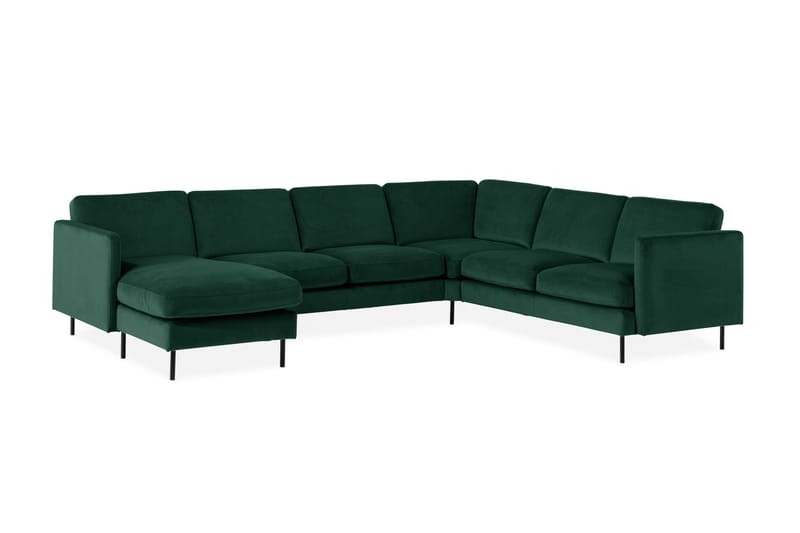 Teodin Hörnsoffa med Divan Vänster Sammet - Grön - Möbler - Vardagsrum - Soffor - Hörnsoffor