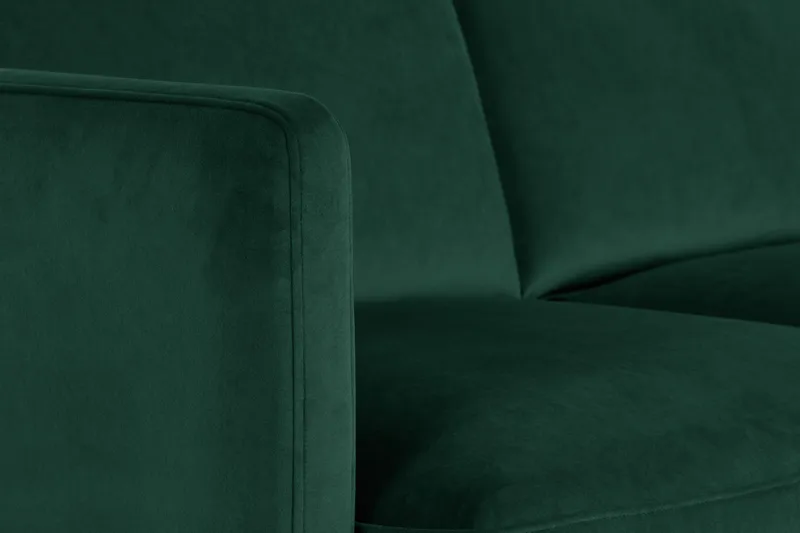 Teodin Hörnsoffa med Divan Vänster Sammet - Grön - Möbler - Vardagsrum - Soffor - Hörnsoffor