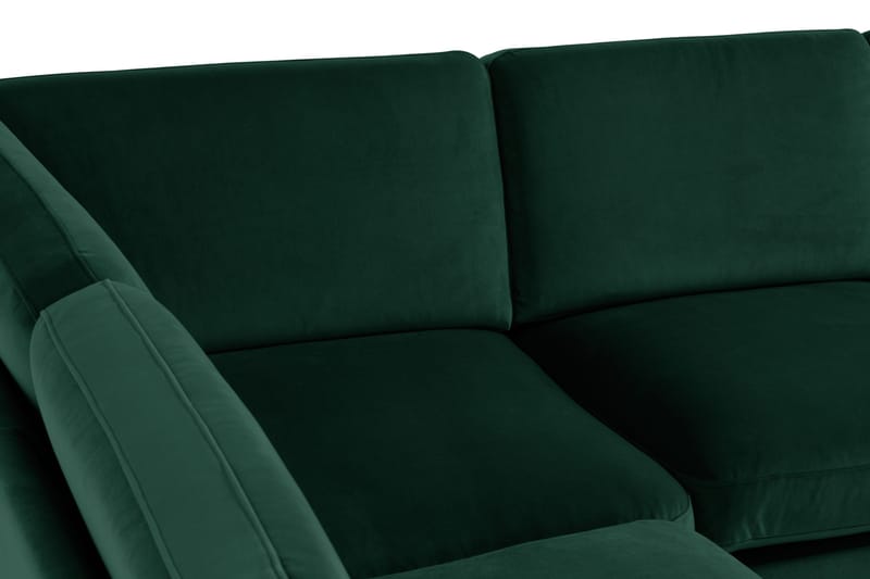 Teodin Hörnsoffa med Divan Vänster Sammet - Grön - Möbler - Vardagsrum - Soffor - Hörnsoffor