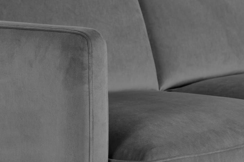 Teodin Hörnsoffa med Divan Vänster Sammet - Ljusgrå - Möbler - Vardagsrum - Soffor - Hörnsoffor