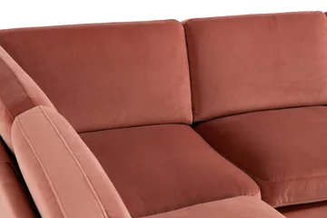 Teodin Hörnsoffa med Divan Vänster Sammet - Rosa - Möbler - Vardagsrum - Soffor - Hörnsoffor