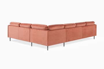Teodin Hörnsoffa med Divan Vänster Sammet - Rosa - Möbler - Vardagsrum - Soffor - Hörnsoffor