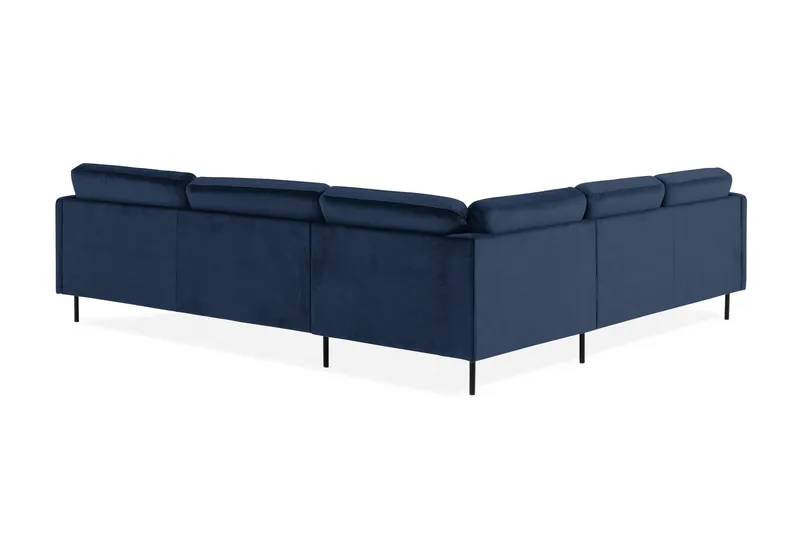 Teodin Hörnsoffa Sammet - Blå - Möbler - Vardagsrum - Soffor - Hörnsoffor