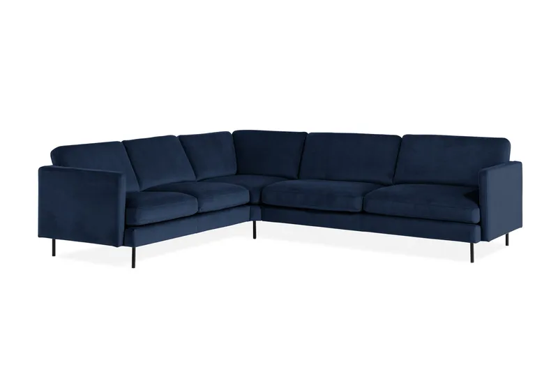 Teodin Hörnsoffa Sammet - Blå - Möbler - Vardagsrum - Soffor - Hörnsoffor