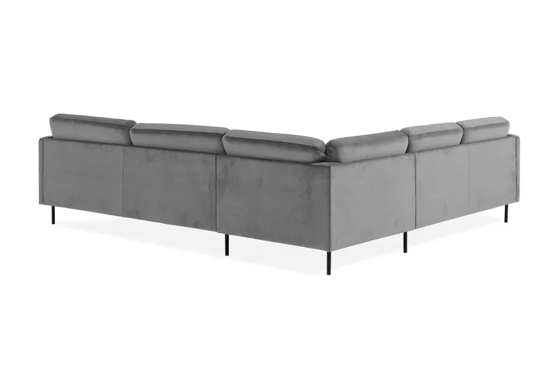 Teodin Hörnsoffa Sammet - Ljusgrå - Möbler - Vardagsrum - Soffor - Hörnsoffor