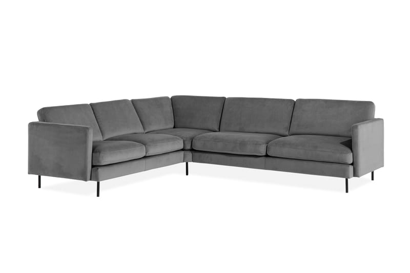 Teodin Hörnsoffa Sammet - Ljusgrå - Möbler - Vardagsrum - Soffor - Hörnsoffor