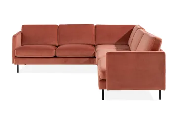 Teodin Hörnsoffa Sammet - Rosa - Möbler - Vardagsrum - Soffor - Hörnsoffor