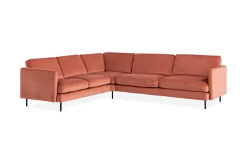 Teodin Hörnsoffa Sammet - Rosa - Möbler - Vardagsrum - Soffor - Hörnsoffor