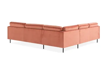 Teodin Hörnsoffa Sammet - Rosa - Möbler - Vardagsrum - Soffor - Hörnsoffor