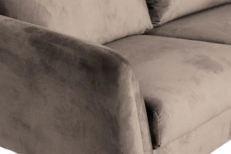 Trend 5-sits Högervänd L-formad Hörnsoffa med Divan i Sammet - Brun - Möbler - Vardagsrum - Soffor - Hörnsoffor