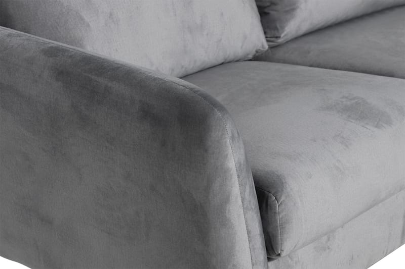 Trend 5-sits Högervänd L-formad Hörnsoffa med Divan i Sammet - Ljusgrå - Möbler - Vardagsrum - Soffor - Hörnsoffor