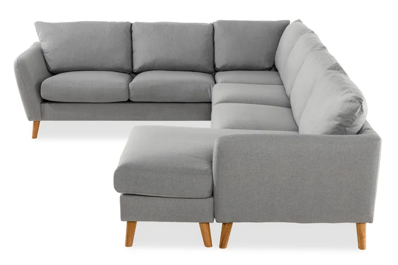 Trend 5-sits Högervänd U-formad Hörnsoffa med divan i Tyg - Grå - Möbler - Vardagsrum - Soffor - Hörnsoffor