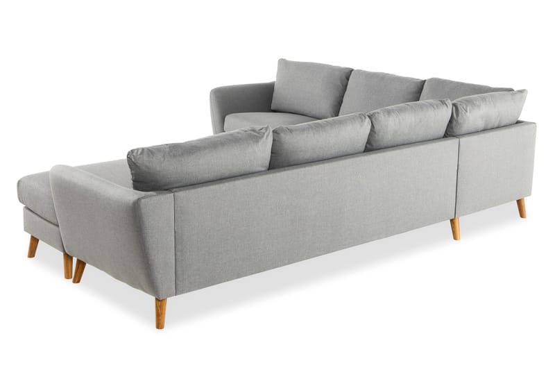Trend 5-sits Högervänd U-formad Hörnsoffa med divan i Tyg - Ljusgrå - Möbler - Vardagsrum - Soffor - Hörnsoffor