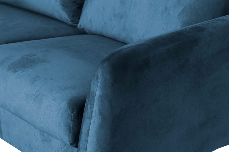 Trend 5-sits Vänstervänd U-formad Hörnsoffa med divan i Sammet - Blå - Möbler - Vardagsrum - Soffor - Hörnsoffor
