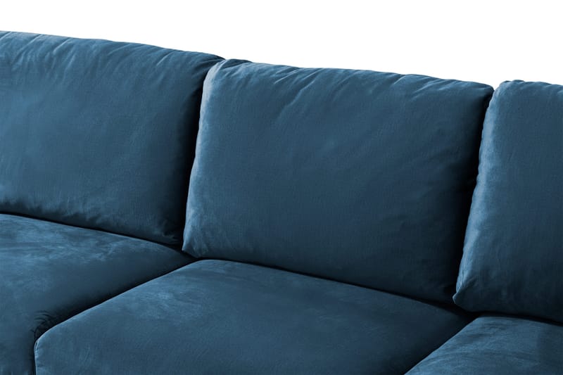 Trend 5-sits Vänstervänd U-formad Hörnsoffa med divan i Sammet - Blå - Möbler - Vardagsrum - Soffor - Hörnsoffor
