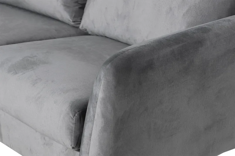 Trend 5-sits Vänstervänd U-formad Hörnsoffa med divan i Sammet - Ljusgrå - Möbler - Vardagsrum - Soffor - Hörnsoffor