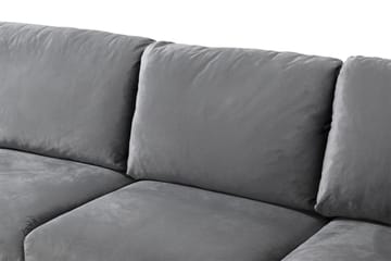 Trend 5-sits Vänstervänd U-formad Hörnsoffa med divan i Sammet - Ljusgrå - Möbler - Vardagsrum - Soffor - Hörnsoffor