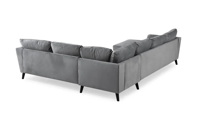Trend 5-sits Vänstervänd U-formad Hörnsoffa med divan i Sammet - Ljusgrå - Möbler - Vardagsrum - Soffor - Hörnsoffor