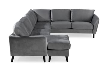 Trend 5-sits Vänstervänd U-formad Hörnsoffa med divan i Sammet - Ljusgrå - Möbler - Vardagsrum - Soffor - Hörnsoffor