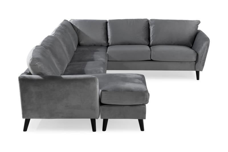 Trend 5-sits Vänstervänd U-formad Hörnsoffa med divan i Sammet - Ljusgrå - Möbler - Vardagsrum - Soffor - Hörnsoffor