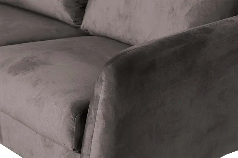 Trend 5-sits Vänstervänd U-formad Hörnsoffa med divan i Sammet - Mörkgrå - Möbler - Vardagsrum - Soffor - Hörnsoffor