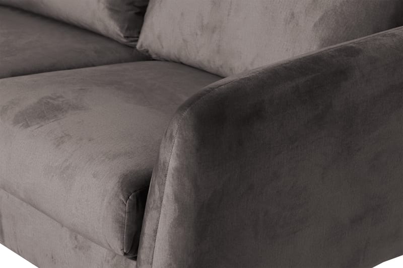 Trend 5-sits Vänstervänd U-formad Hörnsoffa med divan i Sammet - Mörkgrå - Möbler - Vardagsrum - Soffor - Hörnsoffor