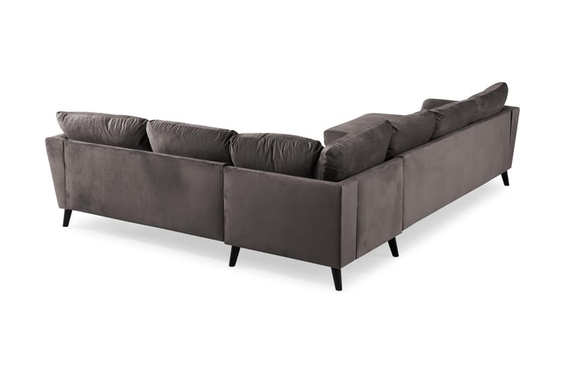 Trend 5-sits Vänstervänd U-formad Hörnsoffa med divan i Sammet - Mörkgrå - Möbler - Vardagsrum - Soffor - Hörnsoffor