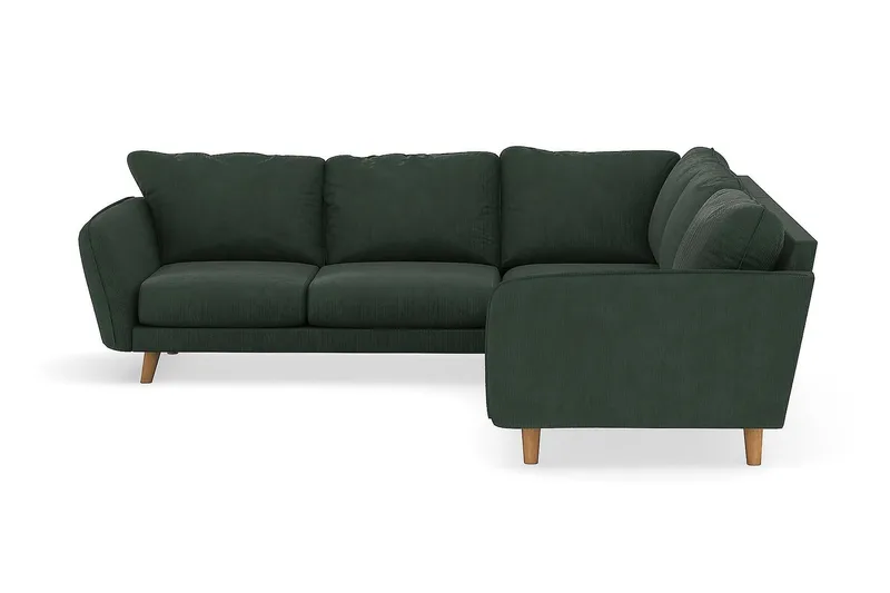 Trend Lyx 6-sits Vändbar L-formad Hörnsoffa i Manchester, Mörkgrön