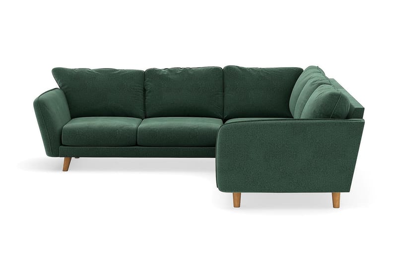 Trend Lyx 6-sits Vändbar L-formad Hörnsoffa i Sammet - Mörkgrön - Möbler - Vardagsrum - Soffor - Hörnsoffor