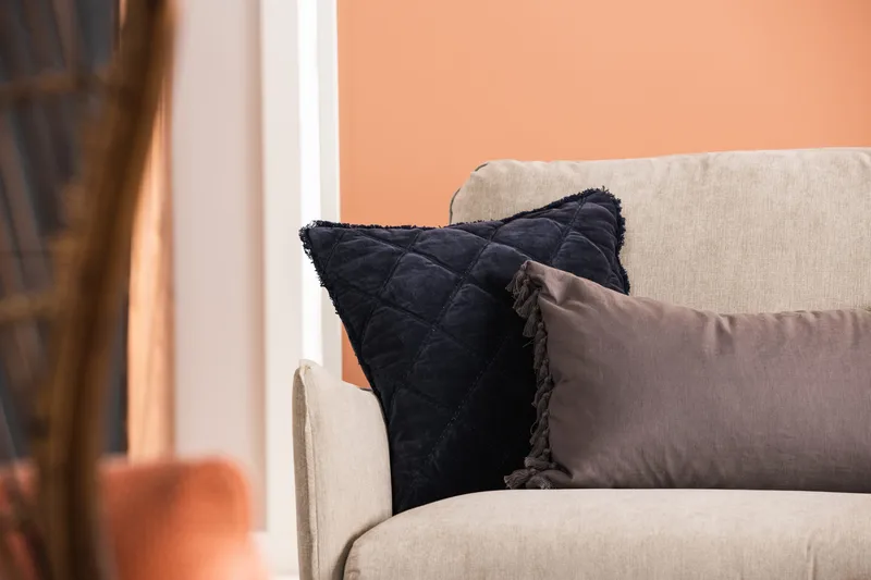 Trend Lyx 6-sits Vändbar L-formad Hörnsoffa i Tyg - Beige - Möbler - Vardagsrum - Soffor - Hörnsoffor