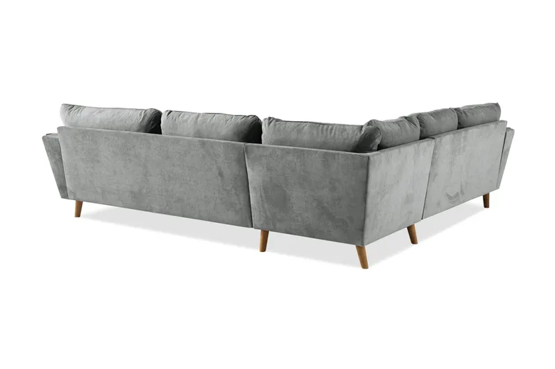 Trend Lyx 6-sits Vändbar L-formad Hörnsoffa i Tyg - Grå - Möbler - Vardagsrum - Soffor - Hörnsoffor