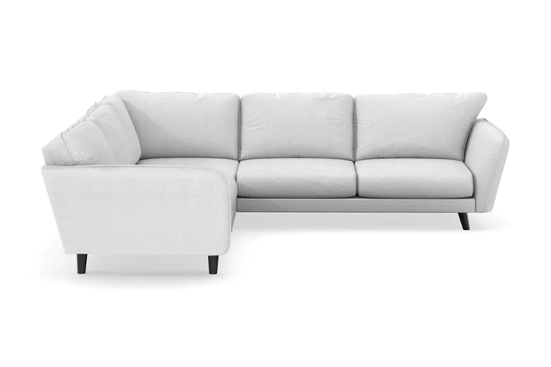 Trend Lyx 6-sits Vändbar L-formad Hörnsoffa i Tyg, Ljusgrå