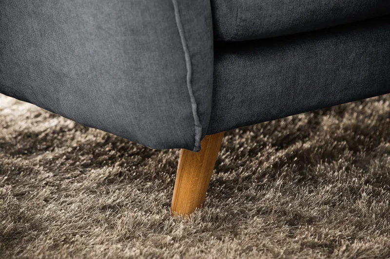 Trend Lyx 6-sits Vändbar L-formad Hörnsoffa i Tyg - Mörkgrå - Möbler - Vardagsrum - Soffor - Hörnsoffor