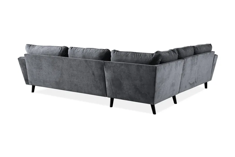 Trend Lyx 6-sits Vändbar L-formad Hörnsoffa i Tyg - Mörkgrå - Möbler - Vardagsrum - Soffor - Hörnsoffor