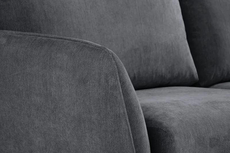 Trend Lyx 6-sits Vändbar L-formad Hörnsoffa i Tyg - Mörkgrå - Möbler - Vardagsrum - Soffor - Hörnsoffor