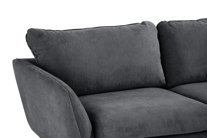 Trend Lyx 6-sits Vändbar L-formad Hörnsoffa i Tyg - Mörkgrå - Möbler - Vardagsrum - Soffor - Hörnsoffor