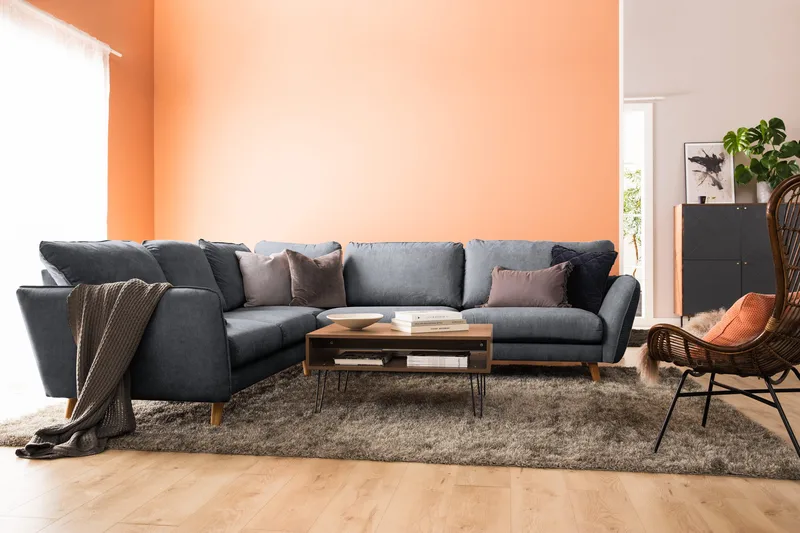 Trend Lyx 6-sits V ändbar L-formad Hörnsoffa i Tyg - Mörkgrå - Möbler - Vardagsrum - Soffor - Hörnsoffor