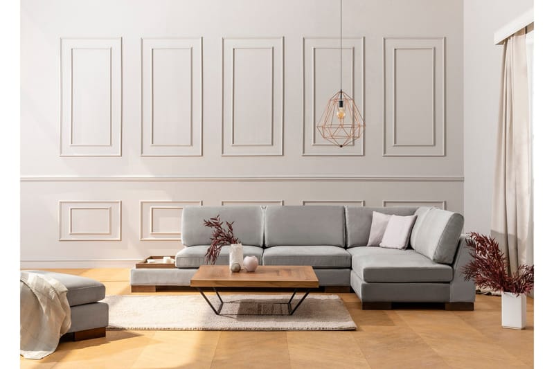 Tulima Soffa med Schäslong Höger - Ljusgrå/Natur - Möbler - Vardagsrum - Soffor - Hörnsoffor